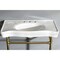 Fauceture VPB1367ST Imperial Vitreous China Console Sink W/ SS Legs, White/Brass VPB1367ST - alternate 6
